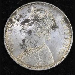 1901 British India Victoria Silver One Rupees High Detailing Rare Coin #7862