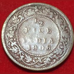 1906 India - British ½ Pice - Edward VII Rare Coin Lowest Price #F72