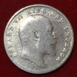 Alternative view of 1910 India - British 2 Annas - Edward VII Rare Coin Lowest Price #N52