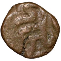 Alternative view of Copper 1/2 Falus of Perhaps Muzaffar III (AD 1560-1573) of Gujrat Sultanate Anonymous Issue