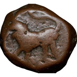 Copper Paisa of Hyderabad Feudaory 'Elichpur (18th Cen. AD) with Date AH1206 & Pestonji Star