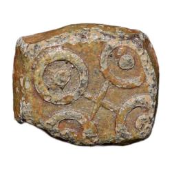 Alternative view of Post-Kshatrapa (3rd - 4th Cen. AD) from Nashik Region with 3-Arched Hill/Ujjaini Symbol