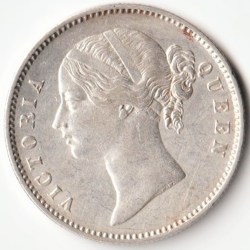 Alternative view of Top Grade One Rupee 1840 Silver Coin of Divided Legend Queen Vicotria British India Coinage