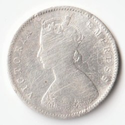 Alternative view of Rare 1/2 Half Rupee 1899 Silver Coin Of Vicotira Empress British Indian Coinage