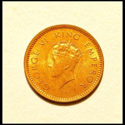 Alternative view of One Half Pice Copper King George Vi Issue Unique Collection Unc