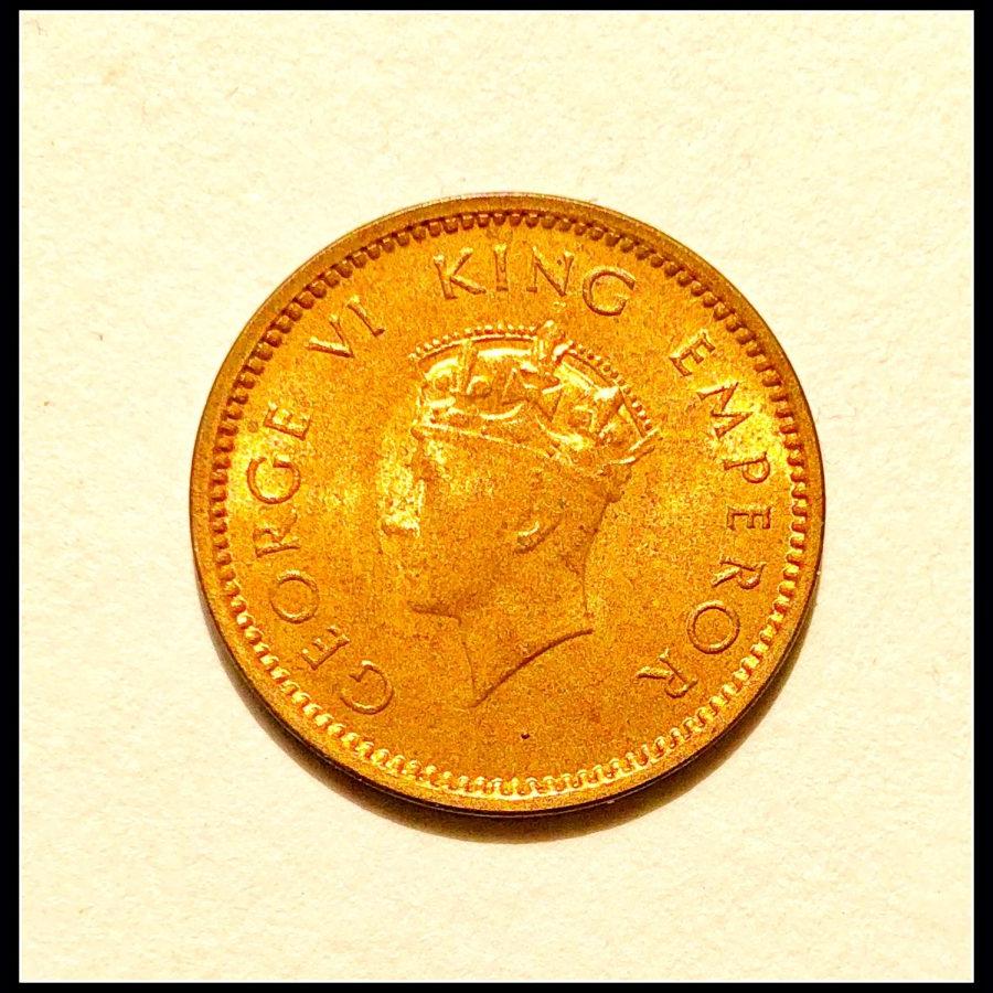 One Half Pice Copper King George Vi Issue Unique Collection Unc - Image 2