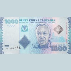 1000 Shillings of Tanzania Country (AD 2010-2019) with State House building