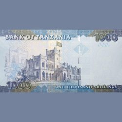 Alternative view of 1000 Shillings of Tanzania Country (AD 2010-2019) with State House building