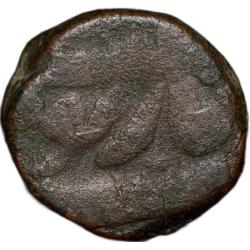 Alternative view of Copper Dam of Shah Jahan(AD1628-58) of Narnol Mint KM 206.1 Rare