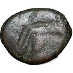Alternative view of Lakhi/Brokage Copper Coin of Satkarni I (1st Cen. BC) of Satavahana Dynasty from Paithan Region Elep