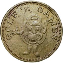 Brass Golf & Games Token from Western Countries 19th Cen. AD