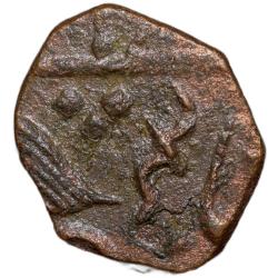 Copper 1/2 Paisa of Sunth State(17th - 18th Cen. AD) with Chamar/Flywhisk Very Rare