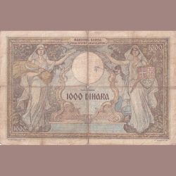 Alternative view of 1931 Yugoslavia 1000 Dinara Old Rare Note Price as per Image