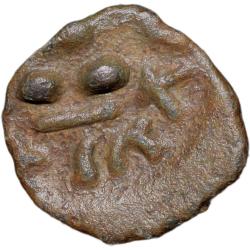 Lead Coin of Maharathis from Nashik 3-Dotted Hill Type Ext. Rare