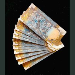 Alternative view of Rs 10 India Banknote Peacock Issue UNC Issue 1980s 10 note Lot Crisp Signed By R N Malhotra