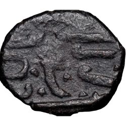 Copper 1/2 Paisa of Sunth State(17th - 18th Cen. AD) with standing Sword Very Rare