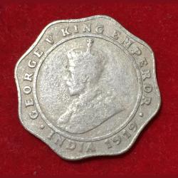 4 Anna's 1919 George V British India Rare Coin #N42