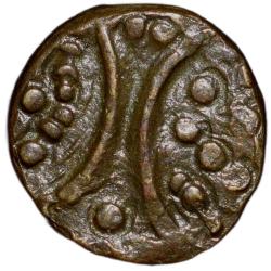 Alternative view of Brass Token from Tamil Nadu 'Puveera' Tokens 19th Cen. AD