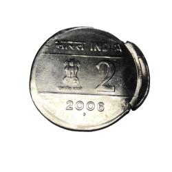 Alternative view of Rs 2 Cross Variety 2006 FSS Issue DENT ERROR Very Unique and Rare