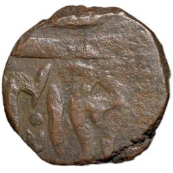 Copper Paisa of Awadh State(AD 1759-1806) of Najibabad Mint with Vertical Fish Rare