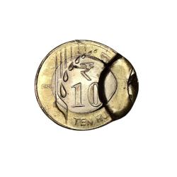 Rs 10 Bimetal Coin Massive Error Multiple Strike Year 2020 Very Unique and Rare