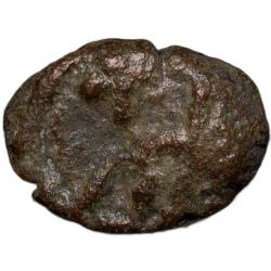 Copper Coin of Pre-Satavahana(200 BC) Globular Cast with Bull/6-Arched Symbol