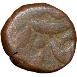 Alternative view of Copper Paisa of Aurangzeb(AD 1658-1707) of Singhana Mint Unlisted Very Rare