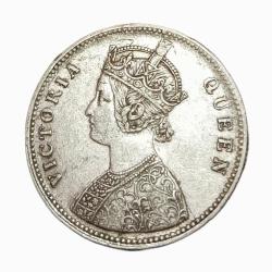 Alternative view of British India Silver Rupee Year 1862 QUEEN VICTORIA in High Grade.