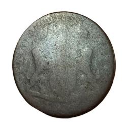 Alternative view of British Colony MADRAS PRESIDENCY Copper 10 CASH Year 1803 **V. SCARE** Used Poor Condition.