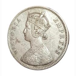 Alternative view of ALWAR STATE Silver Rupee Year 1881 VICTORIA EMPRESS **V. SCARE** High Collectable Grade.