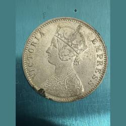 Alternative view of 1rs silver coin 1901 Victoria scarce