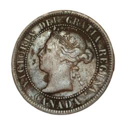 Alternative view of British Colony CANADA Bronze ONE CENT Year 1888 Queen VICTORIA **RARE** Collectable Grade.