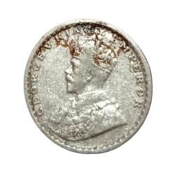 Alternative view of British India Silver 2 ANNAS Year 1912 King GEORGE-V Collectable Grade.