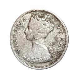 Alternative view of HONG KONG Silver 10 CENTS Year 1898 QUEEN VICTORIA **SCARE** Used Condition.