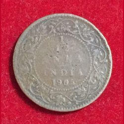 1905 India - British 1⁄12 Anna - Edward VII King & Emperor Rare Coin # Z-115