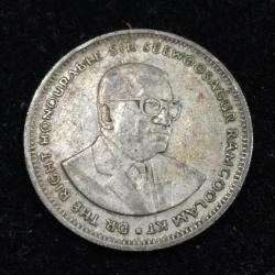 Mauritius 1 Rupee 1987 Rare Old Coin #L-392