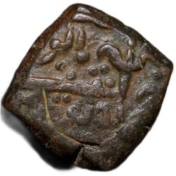 Copper Paisa of Daulat Rao(AD 1794-1827) of Gwalior State of Ujjain Mint KM 221