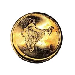 Alternative view of Unlisted Indira Gandhi 1917 to 1984 Token Nickel Brass with Slogan Mumbai Mint Issue