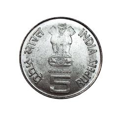Alternative view of Rs 5 RBI 10 Coin Lot Republic India First War Stainless Steel Issue Mumbai Mint Ultra Rare