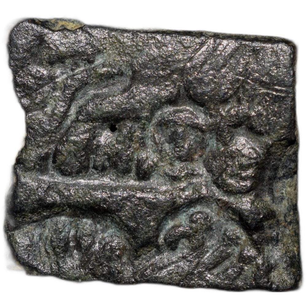Copper Punch-Marked of Damabhadra of Bhadra/Mitra Dynasty (2nd Cen. BC) Uniface Rare