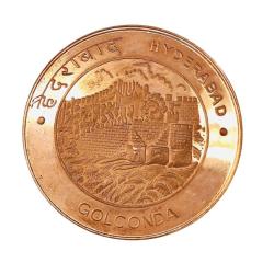 Alternative view of Modern Commemorative Token 400 Year Celebration Hyderabad Mint Queen Bhagamati Bronze
