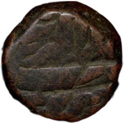 Copper Dam of Akbar(AD 1556-1605) of Bairata Mint ilahi Azhar 44
