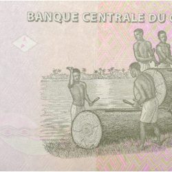 200 Francs of Congo Counry (AD 2022) with Telegraphic gong drummers