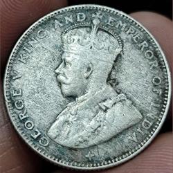 Alternative view of 1919 Straits Settlements 20 Cents - George V Silver Coin #R178