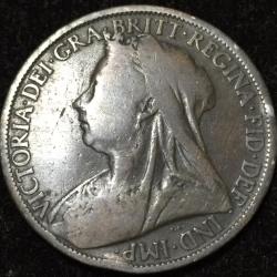 1900 United Kingdom 1 Penny - Victoria 3rd portrait One Penny Big Size Lowest Price Coin #V73