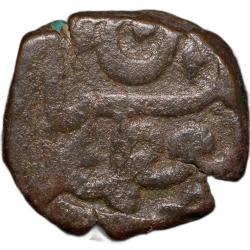 Alternative view of Copper Paisa of Muhammad Ibrahim Ali Khan (AD 1868-1930) KM Y16 Scarce