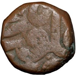 Copper Dam of Akbar(AD1556-1605) of Narnol Mint Dated AH 975