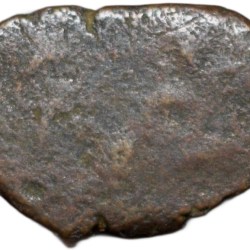 Alternative view of Copper Coin of Post-Vakataka (5th - 6th Cen. AD) with Double Sankha/Sanku