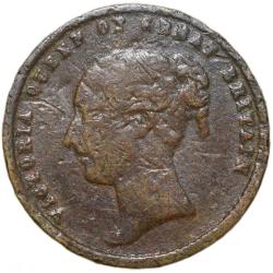 Copper-Alloy 1/2 Soverign Token of Victoria Queen (AD 1837-1901) from Great Brittain Rare