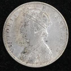 1893 British India Victoria Silver One Rupees High Detailing Rare Coin #7872